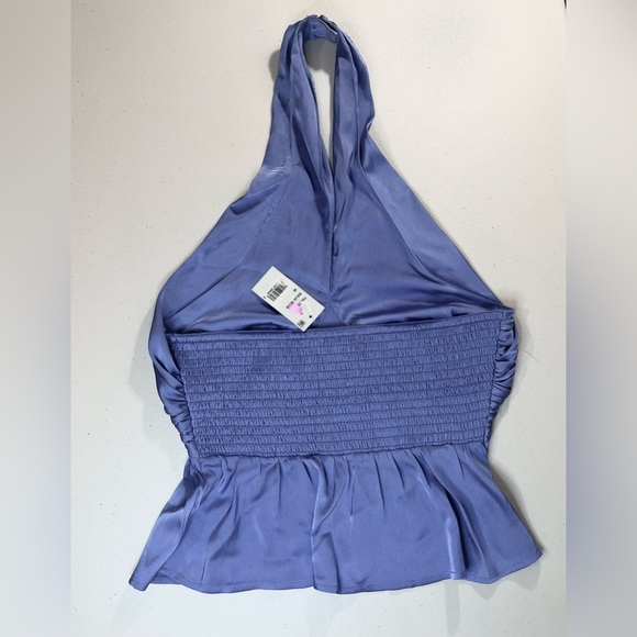 French Connection Hook & Eye Halter Top, Color Baja Blue, Size Medium, NWT - Picture 3 of 9